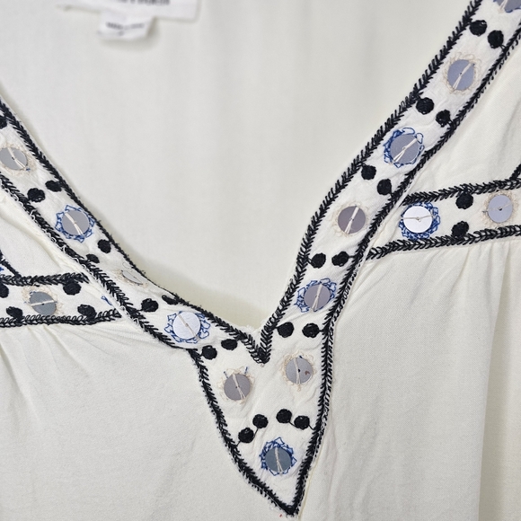Velvet Graham & Spencer Embroidered Sequin Boho Top S - Picture 4 of 11